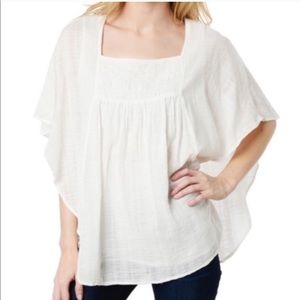 NWT Joie White Butterfly Short Sleeve Blouse